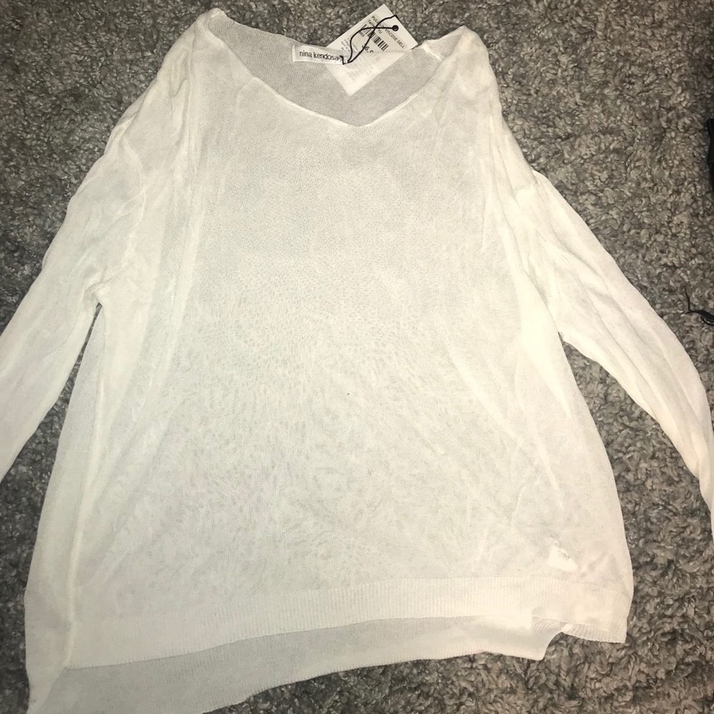 Sheer white top